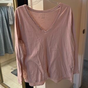 Long Sleeve Pink Tee